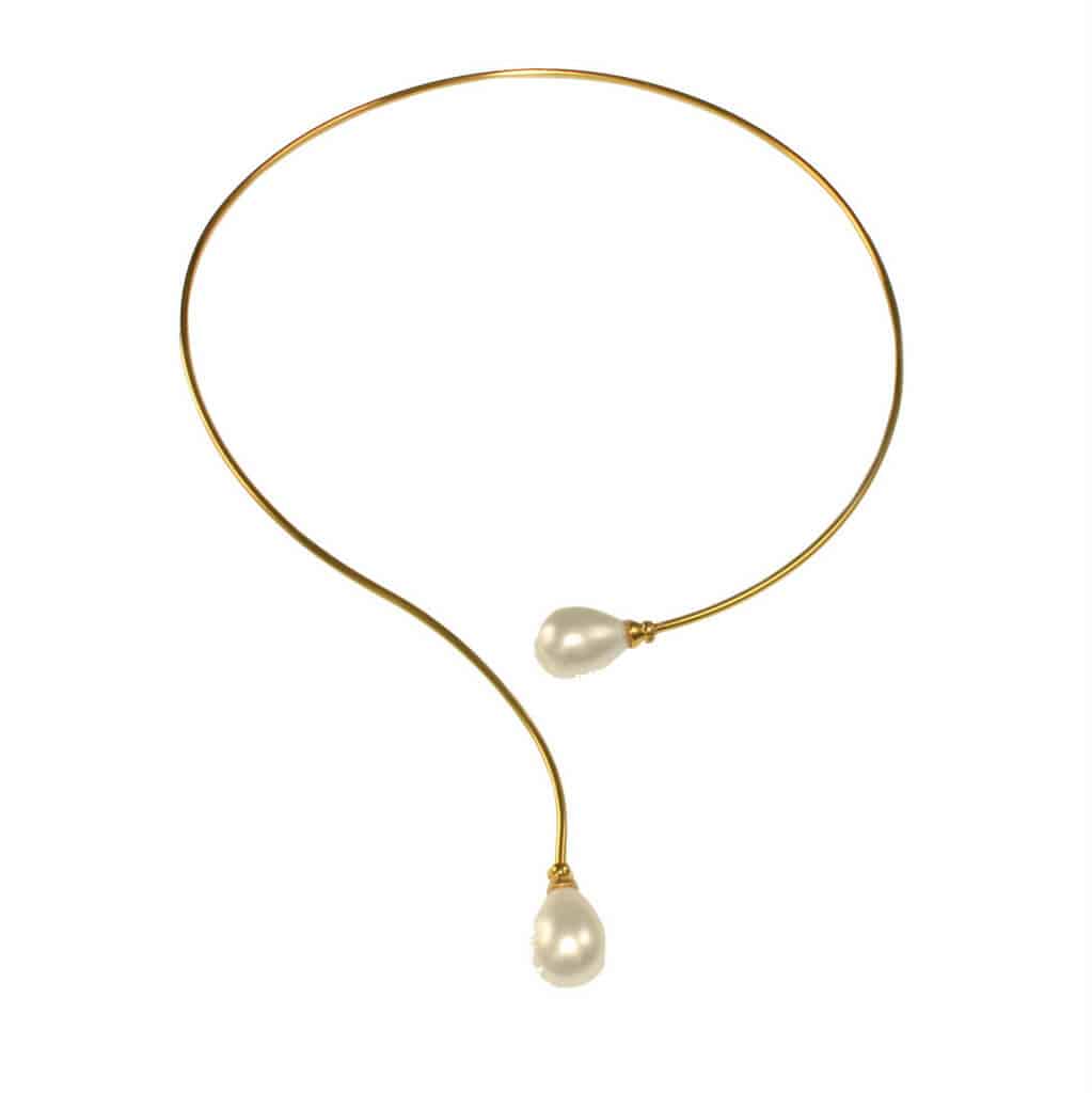 Real 333 oro collar maduro Collier agua dulce perlas blanco SWP señora perlas alambre