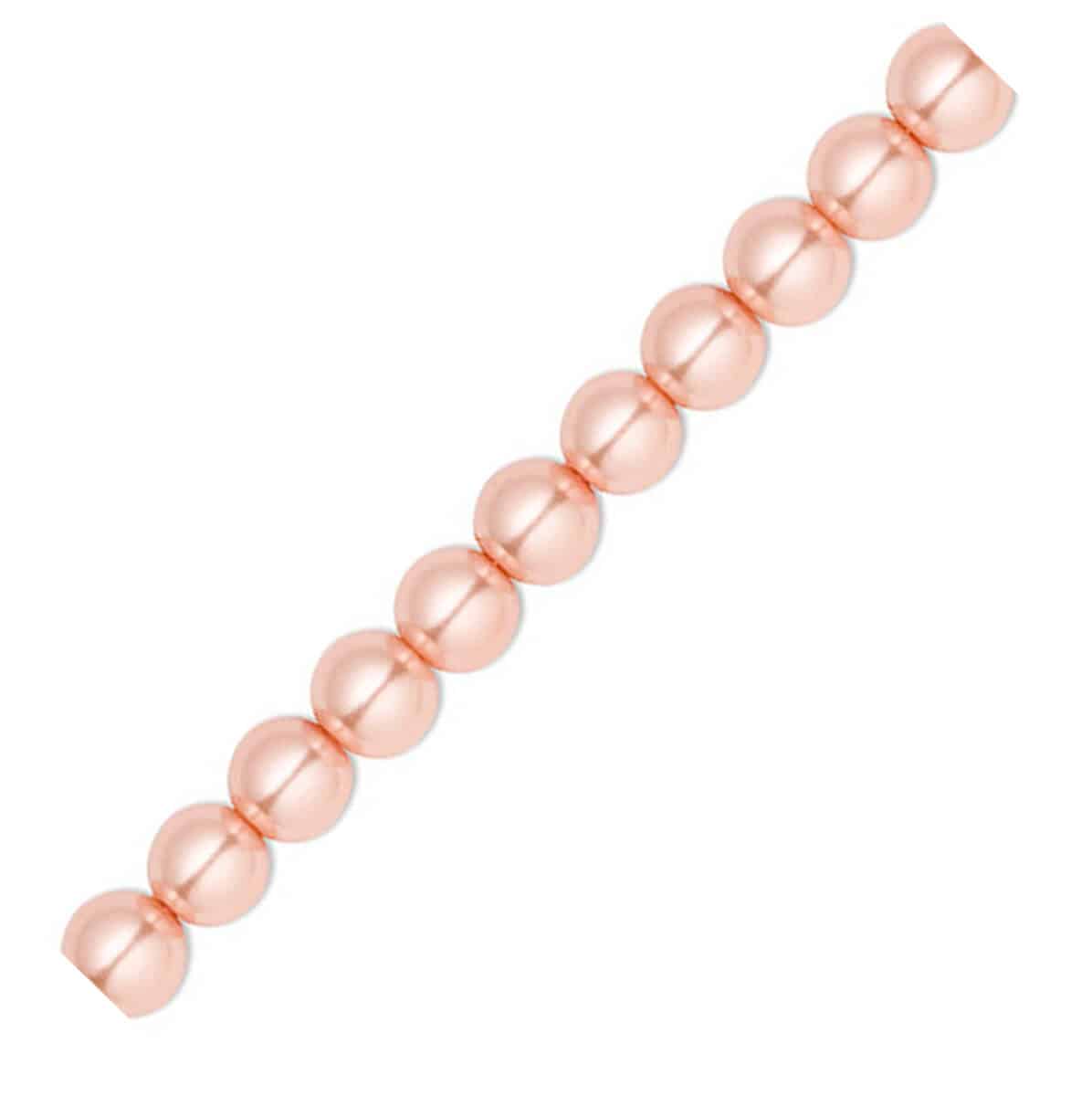 Peachy Pink glass pearl beads round 16mm full strand 2020GL