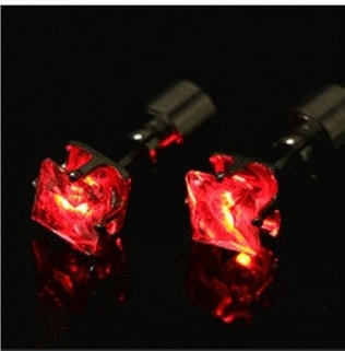 red glow in the dark earrings