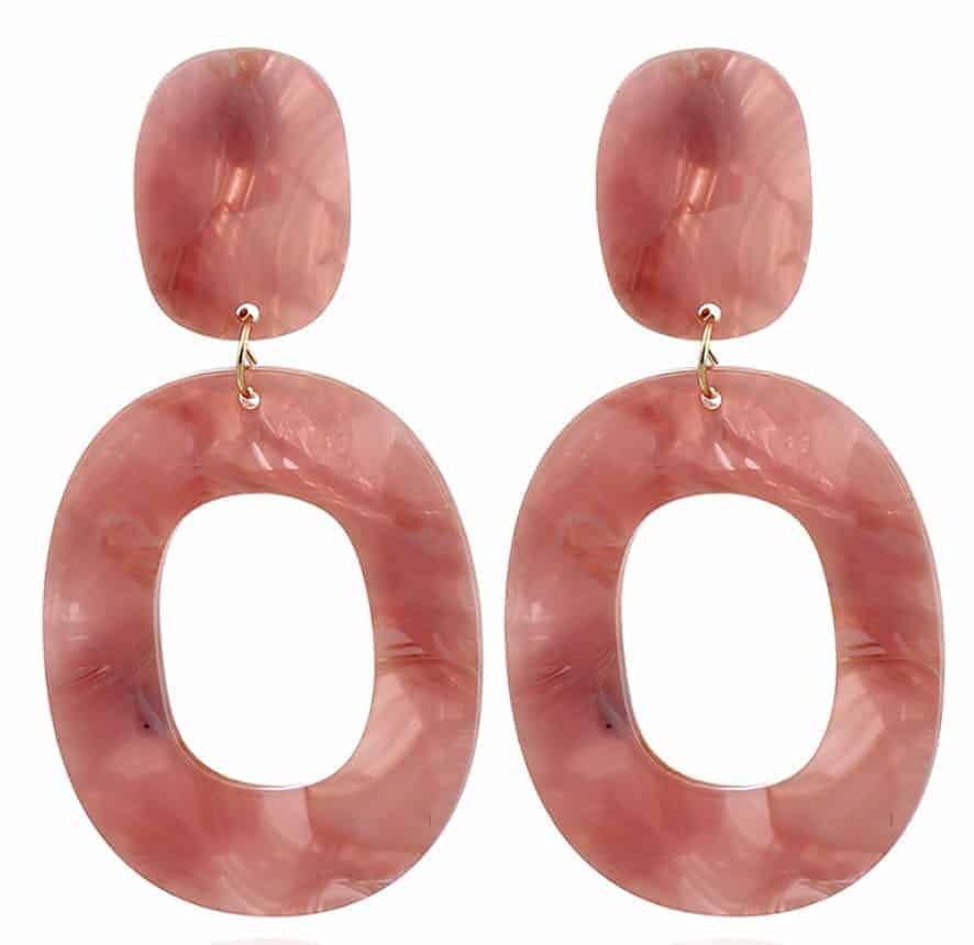 Acrylic earrings wholesale,large hoop,4 colors, - FromOcean.com