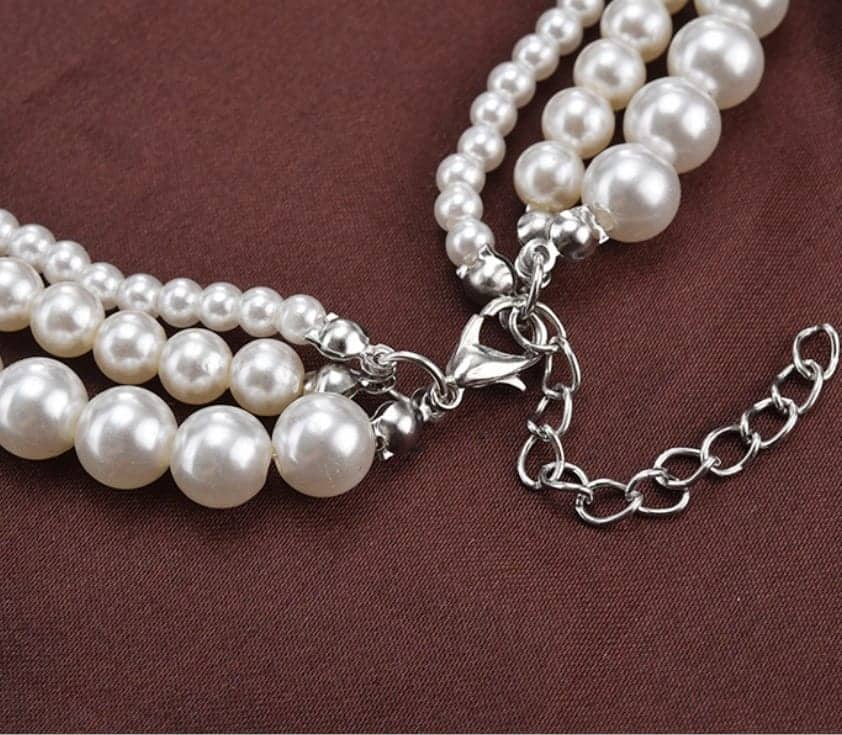 wholesale Pearl Beaded Multilayer Pearl Necklace,42-54cm - FromOcean.com