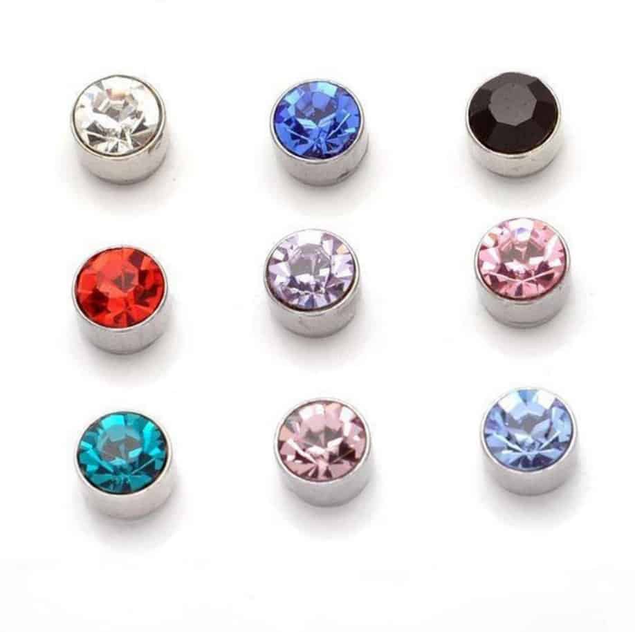 Pendientes de imán de diamantes de imitación para hombres y mujeres sin  aretes más color para elegir 