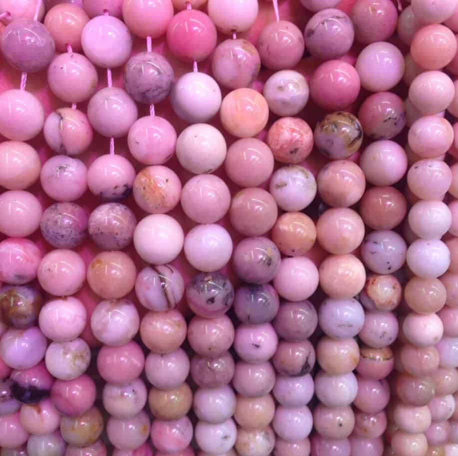 Natural Multi Pink Opal Round Stone Jewelry Making Beads 15'' DIY 6mm 8mm 10mm 