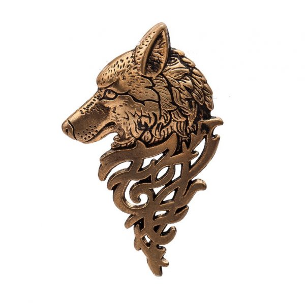 Men's suit collar wolf head brooch,more color for choice - FromOcean.com