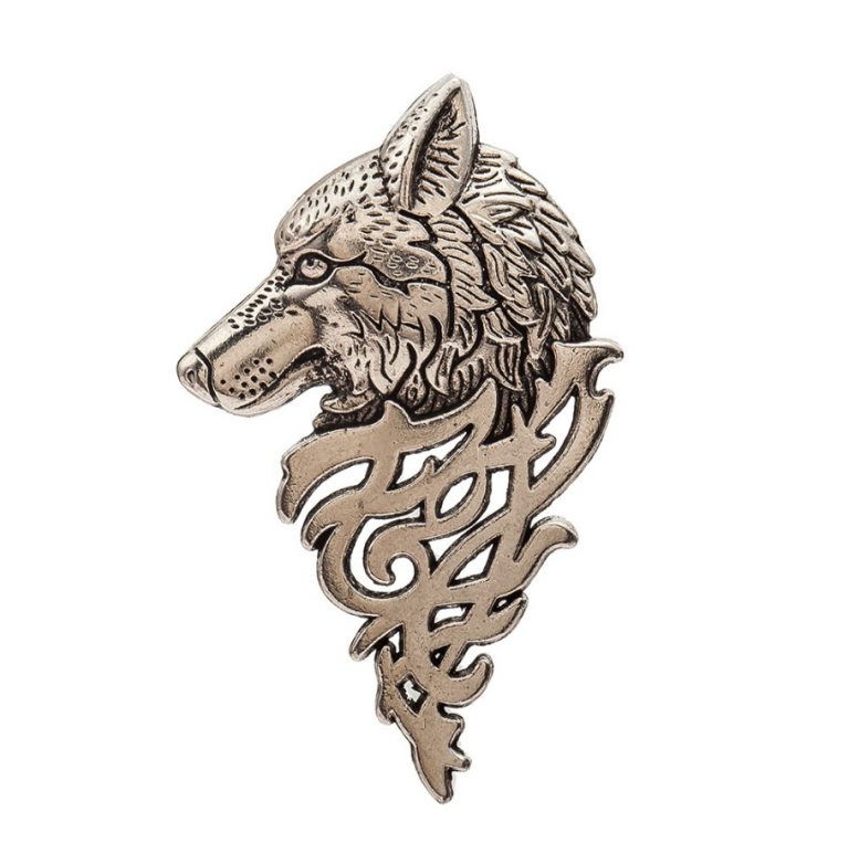 Men's suit collar wolf head brooch,more color for choice - FromOcean.com