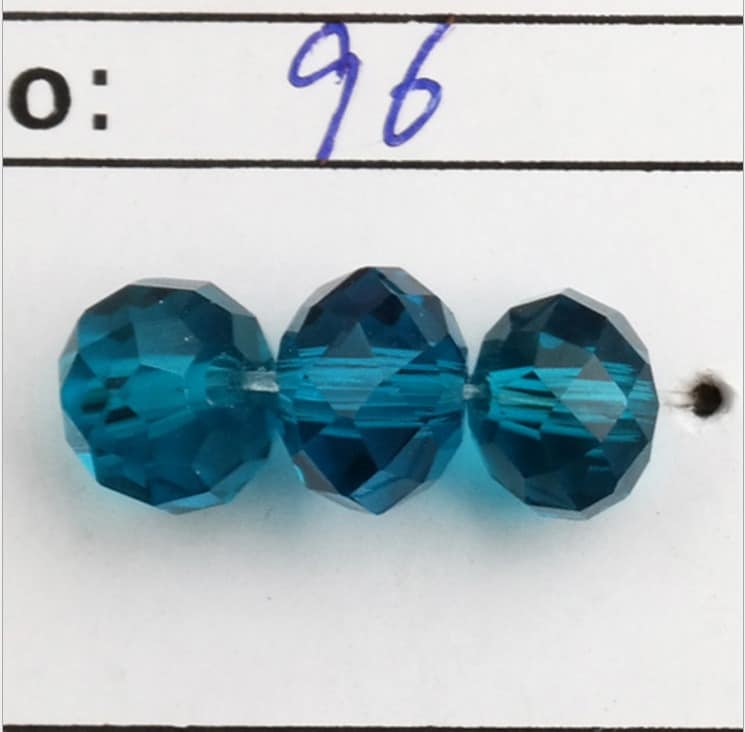 Diy Jewelry Faceted 100pcs 4x6mm Rondelle glass Crystal Beads  lake blue AB