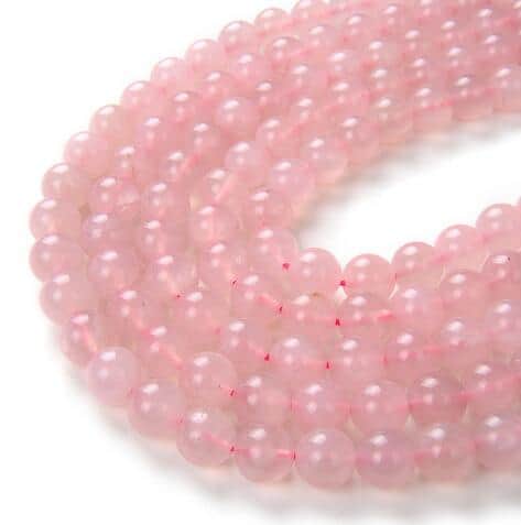 Natural De Cuarzo Rosa Piedras Preciosas facetado redondo perlas de 15" 2 mm 4mm 6mm 8mm 10mm 12mm 
