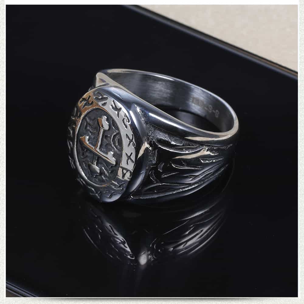 Stainless steel Ring with Enamel Cross Ring for Men, 6 PCS LOT #7 ...