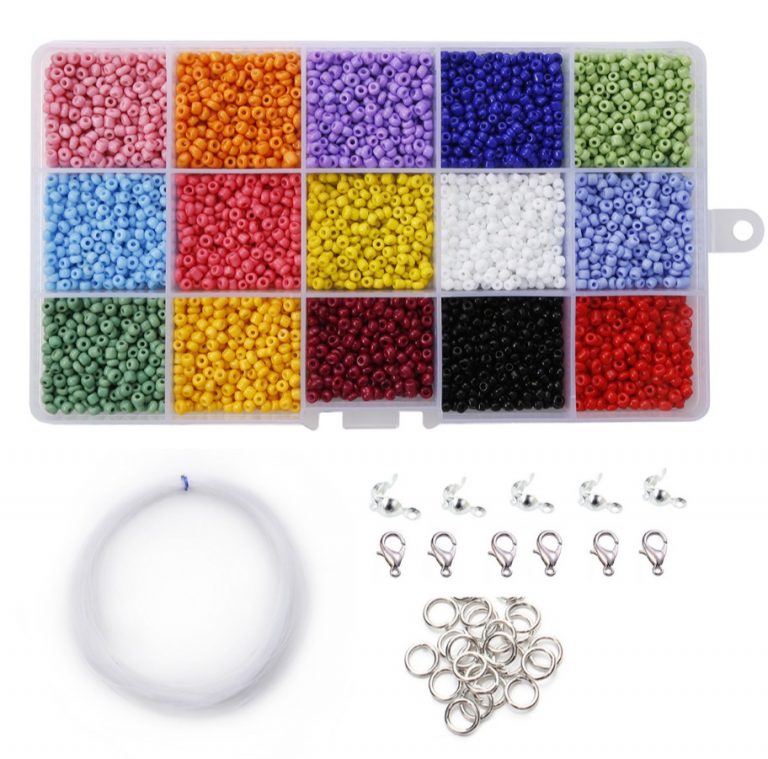 Waist bead making kits, 15 color, 3mm,