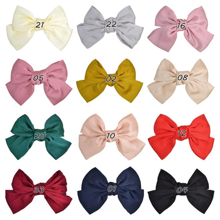 Hair Clips for Girls Big bow, Simple, Sweet, Preppy style (12PCS LOT ...